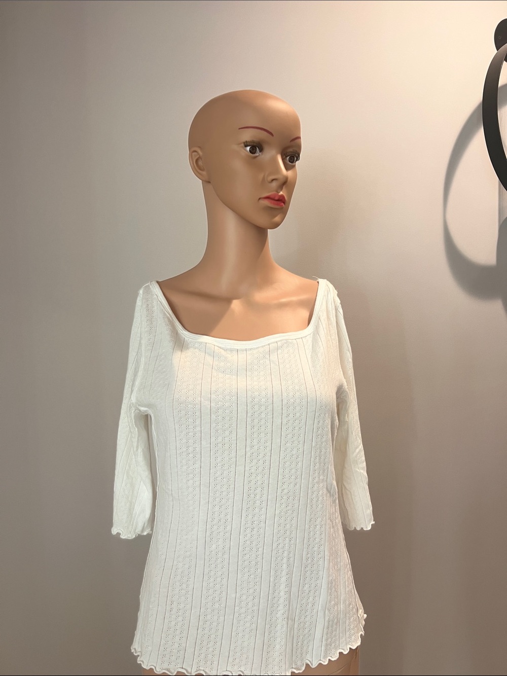 We The Free Cream Square-Neck Knit Tunic